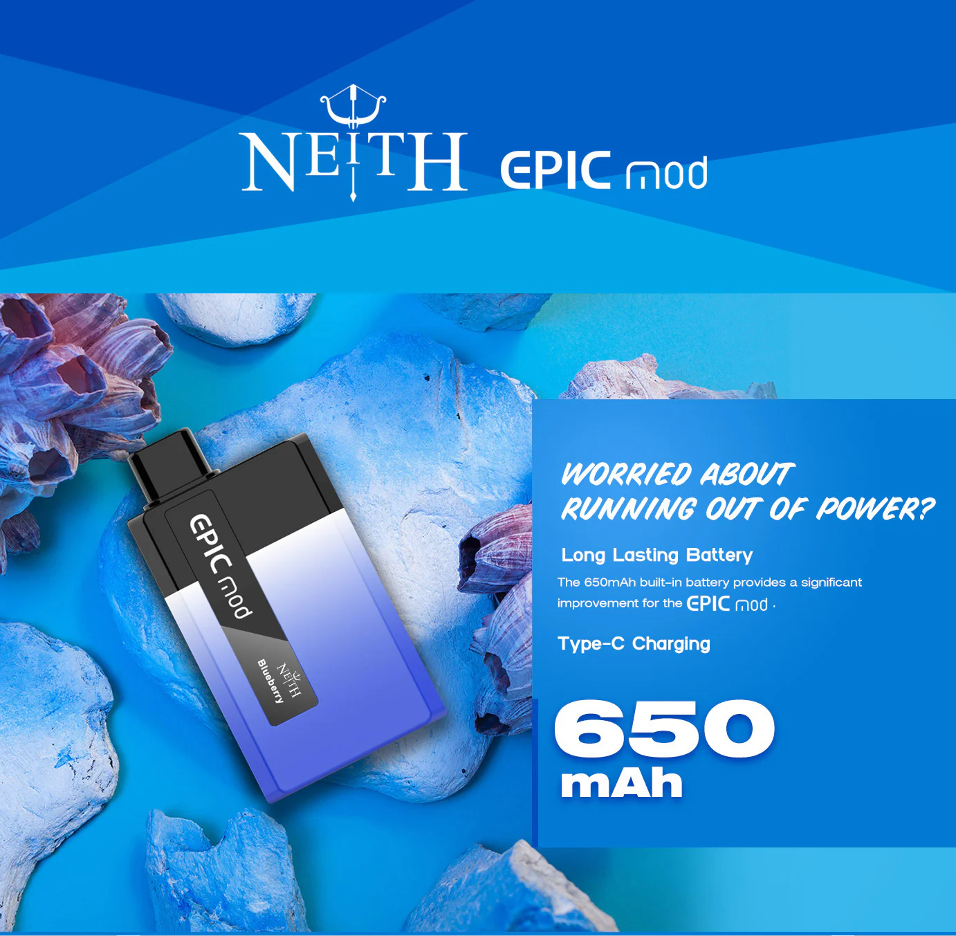 [Clearance sale] NEITH EPICMOD 5500 Wiederaufladbares Einweg E-Zigarette Kit 650mAh (50mg) - Image 13