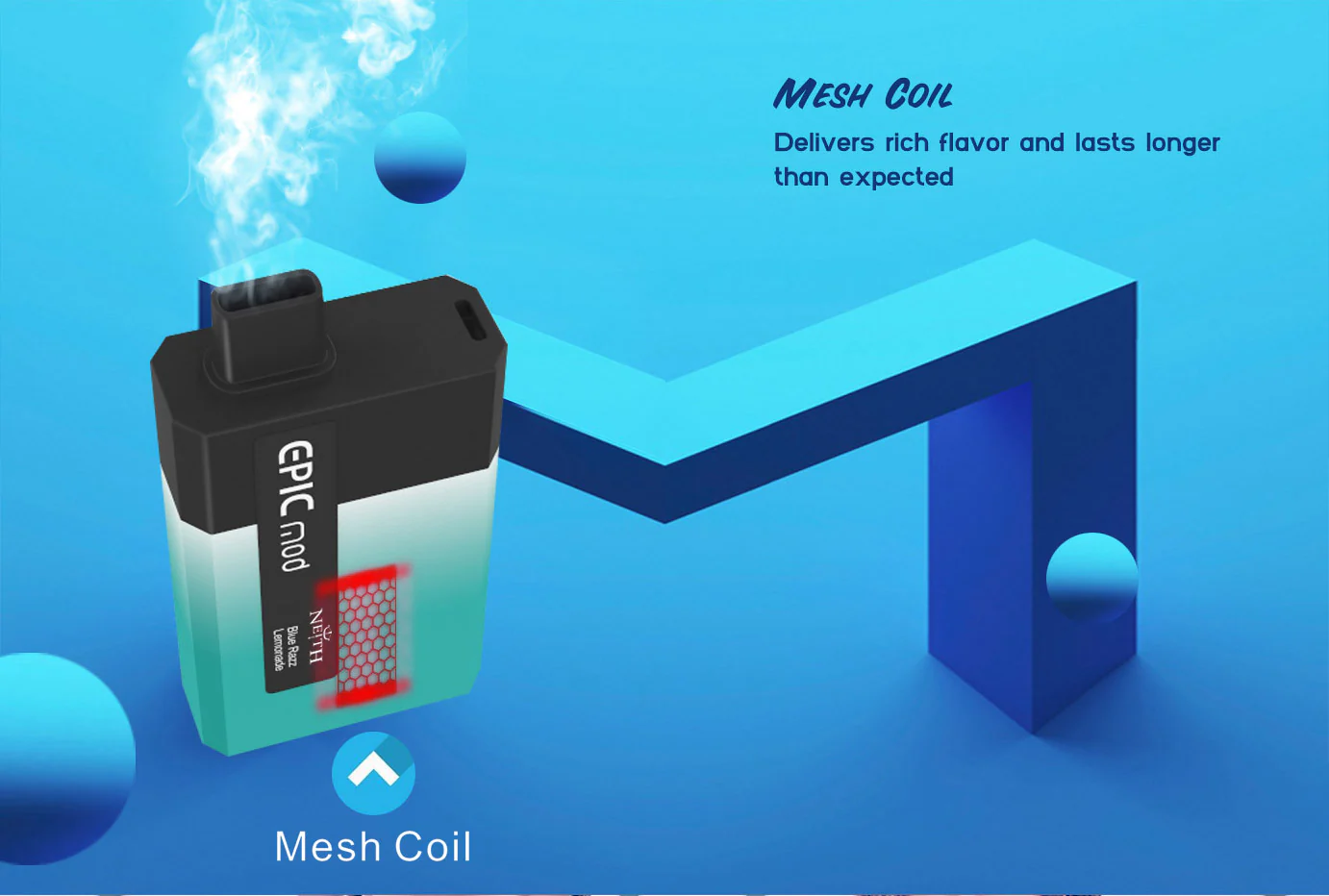 [Clearance sale] NEITH EPICMOD 5500 Wiederaufladbares Einweg E-Zigarette Kit 650mAh (50mg) - Image 15