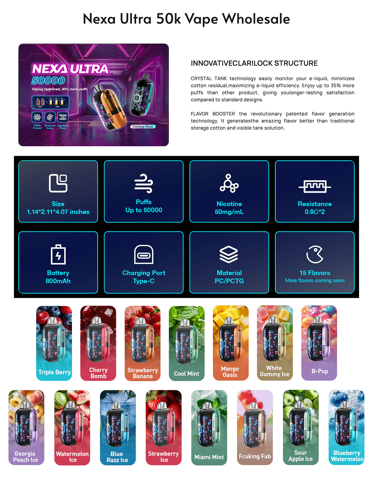 Nexa Ultra 50K 50000 Puffs Einweg Kit 800mAh 20ml - Image 3