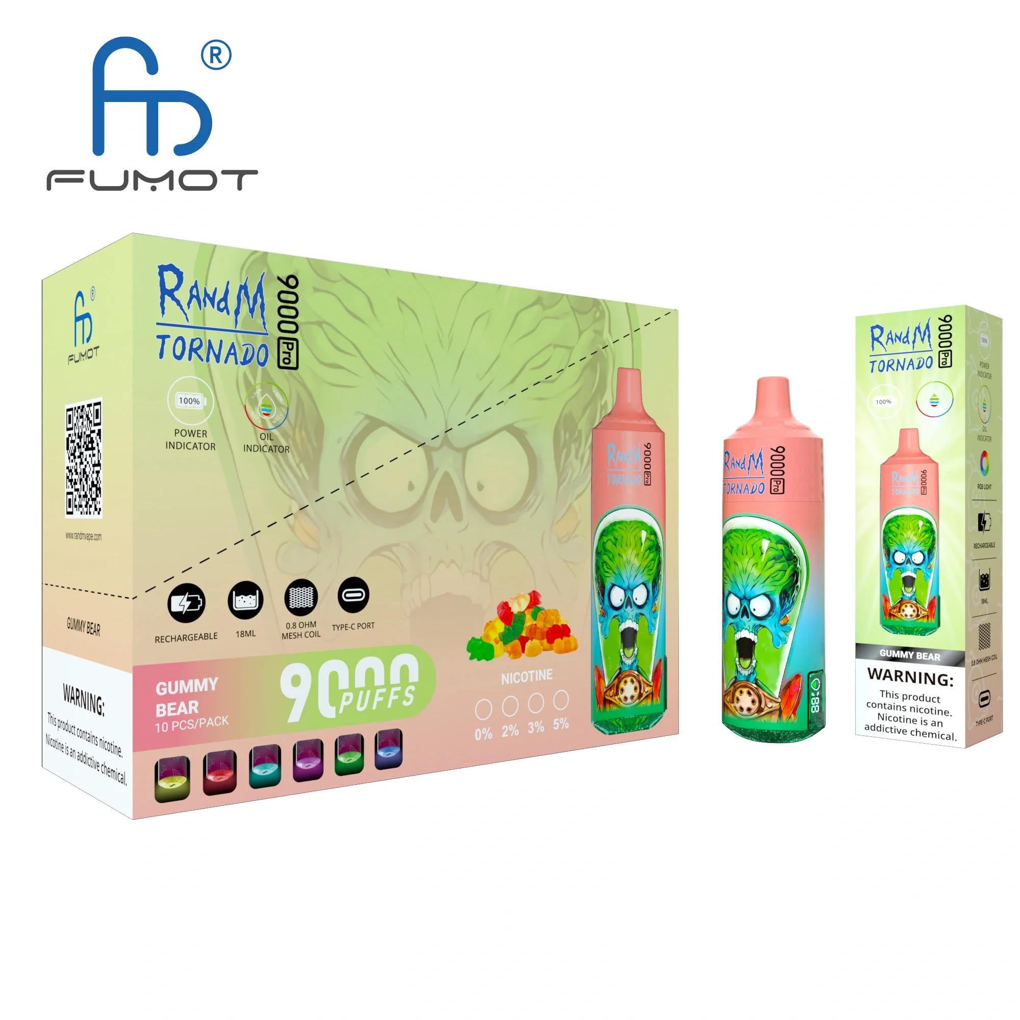 Randm Tornado 9000 Pro 9000 Puffs Wiederaufladbares Einweg Kit - Image 4