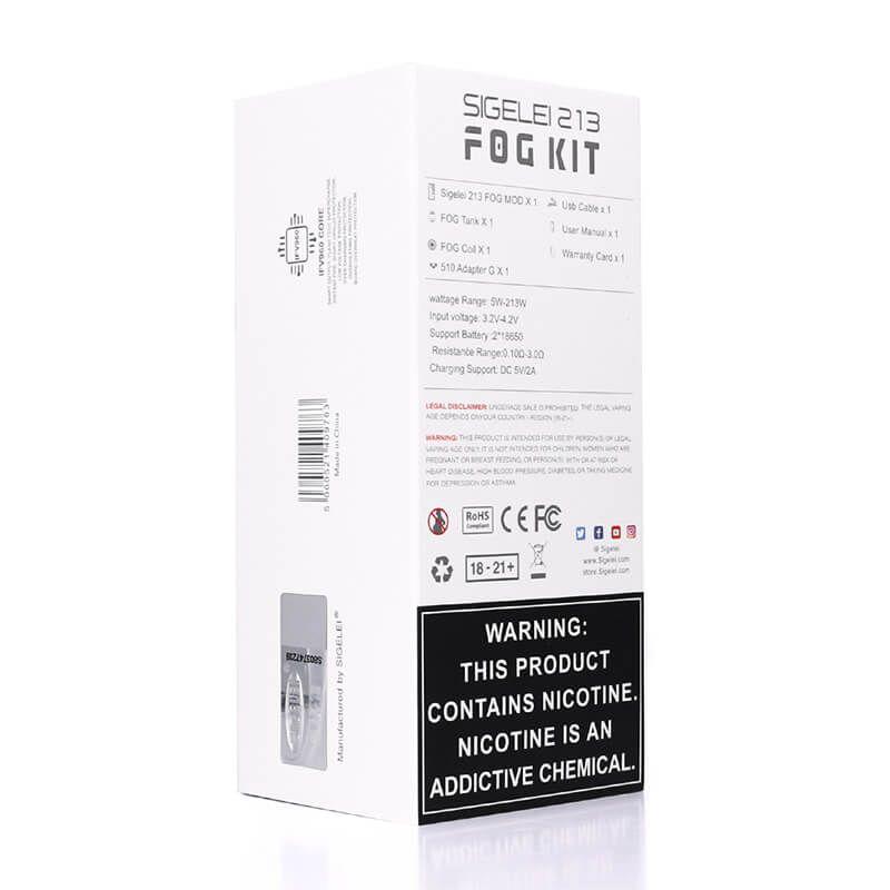 Sigelei 213 Fog 213W Box Mod Kit - Image 6