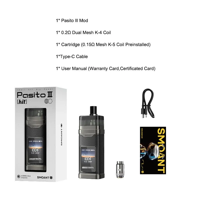 Smoant Pasito 3 Pod Kit 100W - Image 3
