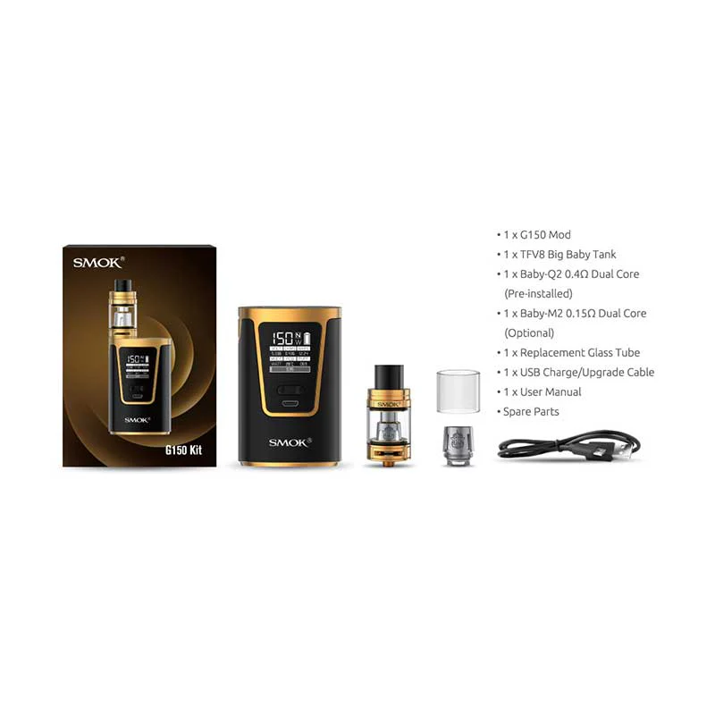 SMOK G150 Starter Kit Starterset mit TFV8 Big Baby Tank - 5ml & 4200mAh - Image 21