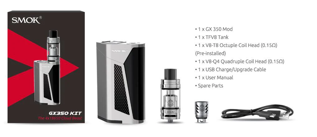 SMOK GX350 TC Kit mit TFV8 Tank - 6,0ml - Image 12