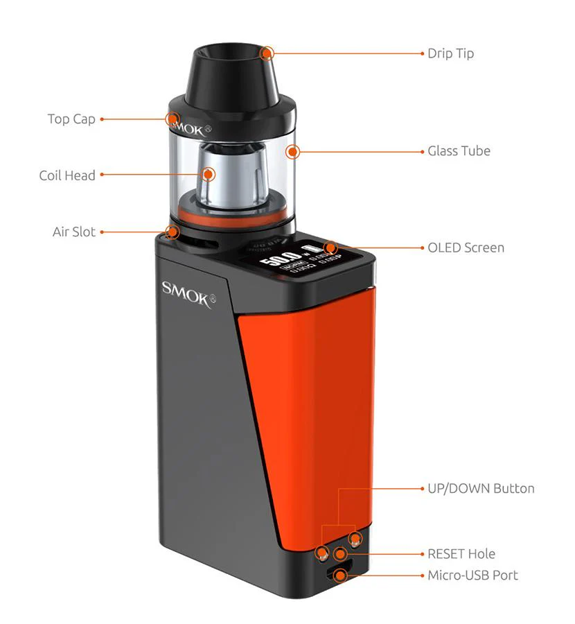 SMOK H - PRIV Mini Starter Kit Starterset mit Brit Beast Tank - 3,5ml & 1650mAh - Image 8