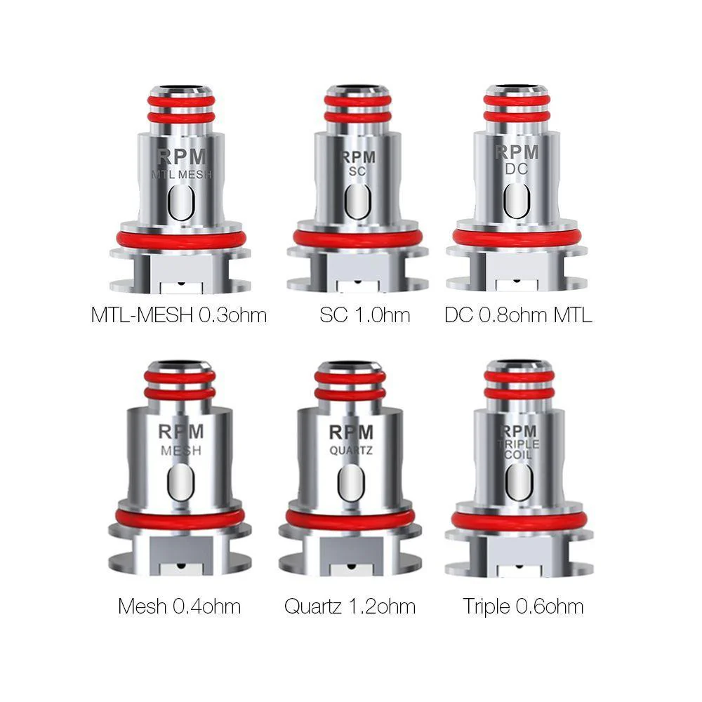 SMOK RPM Ersatzteil Coil Für Nord 4, Thallo, Thallo S, Nord X, RPM 2 Kit, RPM 2S, SCAR-P3, SCAR-P5, RPM Lite, Alike, Pozz X, Nord 2, Fetch Pro, RPM80, RPM80 Pro, Fetch Mini, RPM40,Morph Pod 40 Kit,RPM4 Kit (5 Stück/Packung)