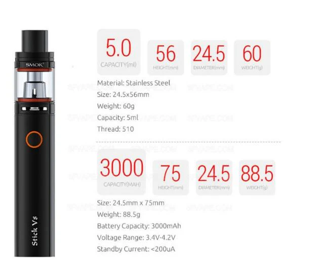 SMOK STICK V8 Starterkit Starterset mit TFV8 Big Baby Tank - 5,0 ml & 3000mAh - Image 9