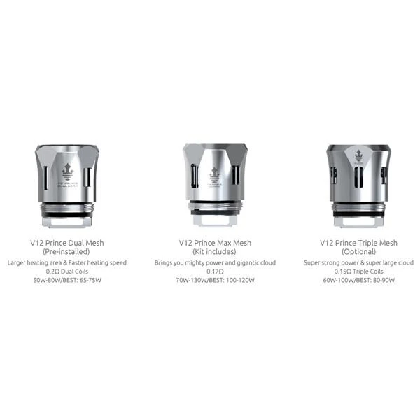 SMOK TFV12 V12 PRINCE TANK Ersatz MESH COILS - 3 Stück/Packung - Image 5