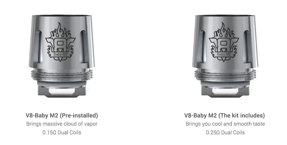 SMOK V8 Baby - M2 Coil 0,15 Ohm/0,25 Ohm - 5 Stück / Packung - Image 3