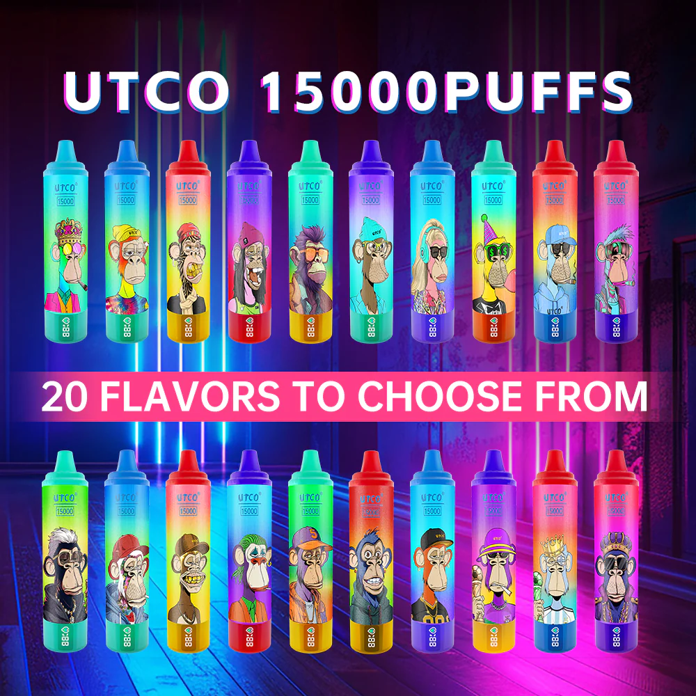 [Clearance Sale] UTCO 15000 Puffs Wiederaufladbares Einweg Kit - Kaufen Sie 4 Stück und erhalten Sie 1 Stück gratis (Zufällige Geschmacksrichtungen) - Image 2