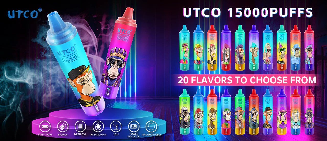 [Clearance Sale] UTCO 15000 Puffs Wiederaufladbares Einweg Kit - Kaufen Sie 4 Stück und erhalten Sie 1 Stück gratis (Zufällige Geschmacksrichtungen) - Image 3