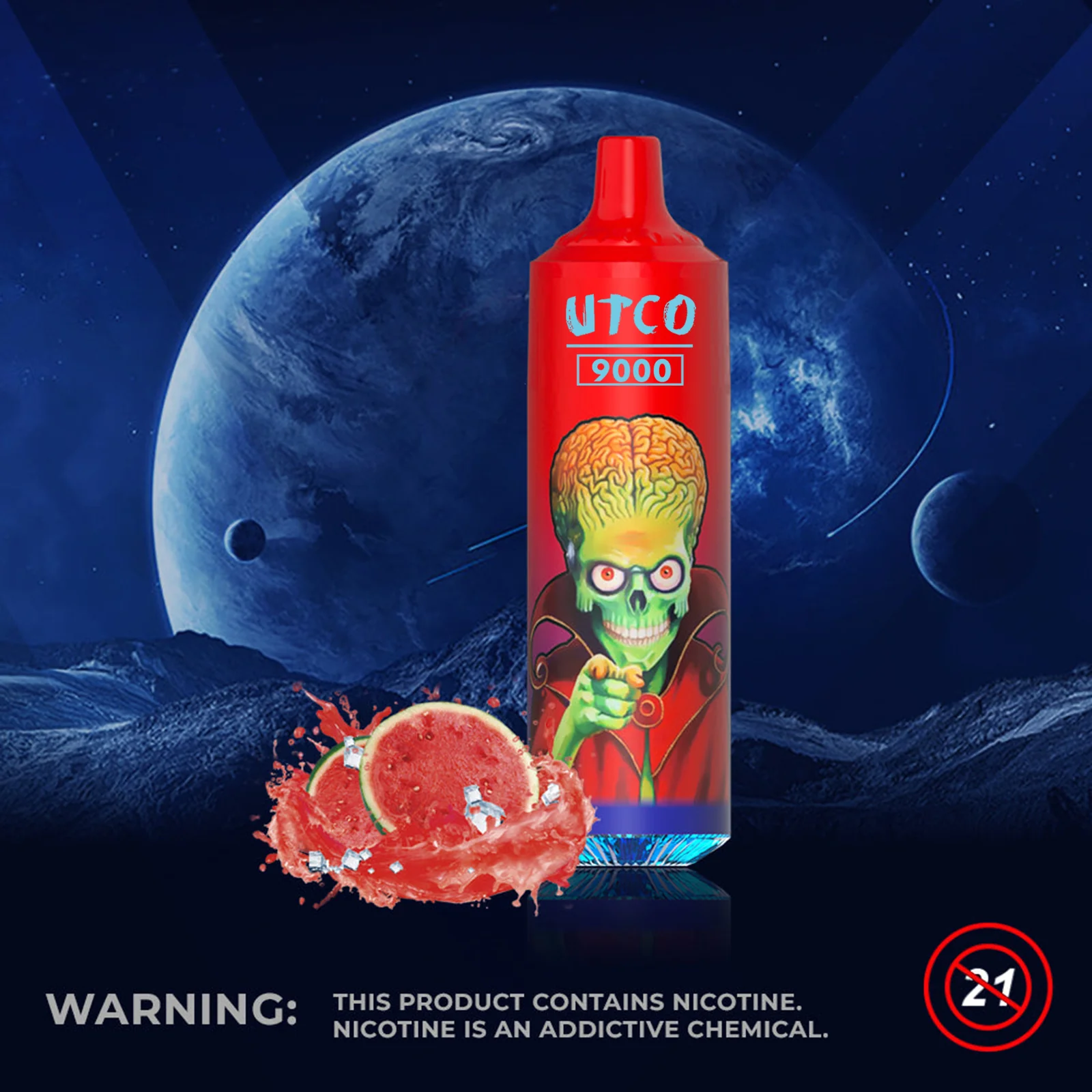 UTCO Aliens 9000 Einweg E-Zigarette Disposable Kit wiederaufladbar - Kaufen Sie 3 Stück und erhalten Sie 1 Stück zusätzlich als Geschenk (Produkte und Geschmacksrichtungen sind zufällig) - Image 15