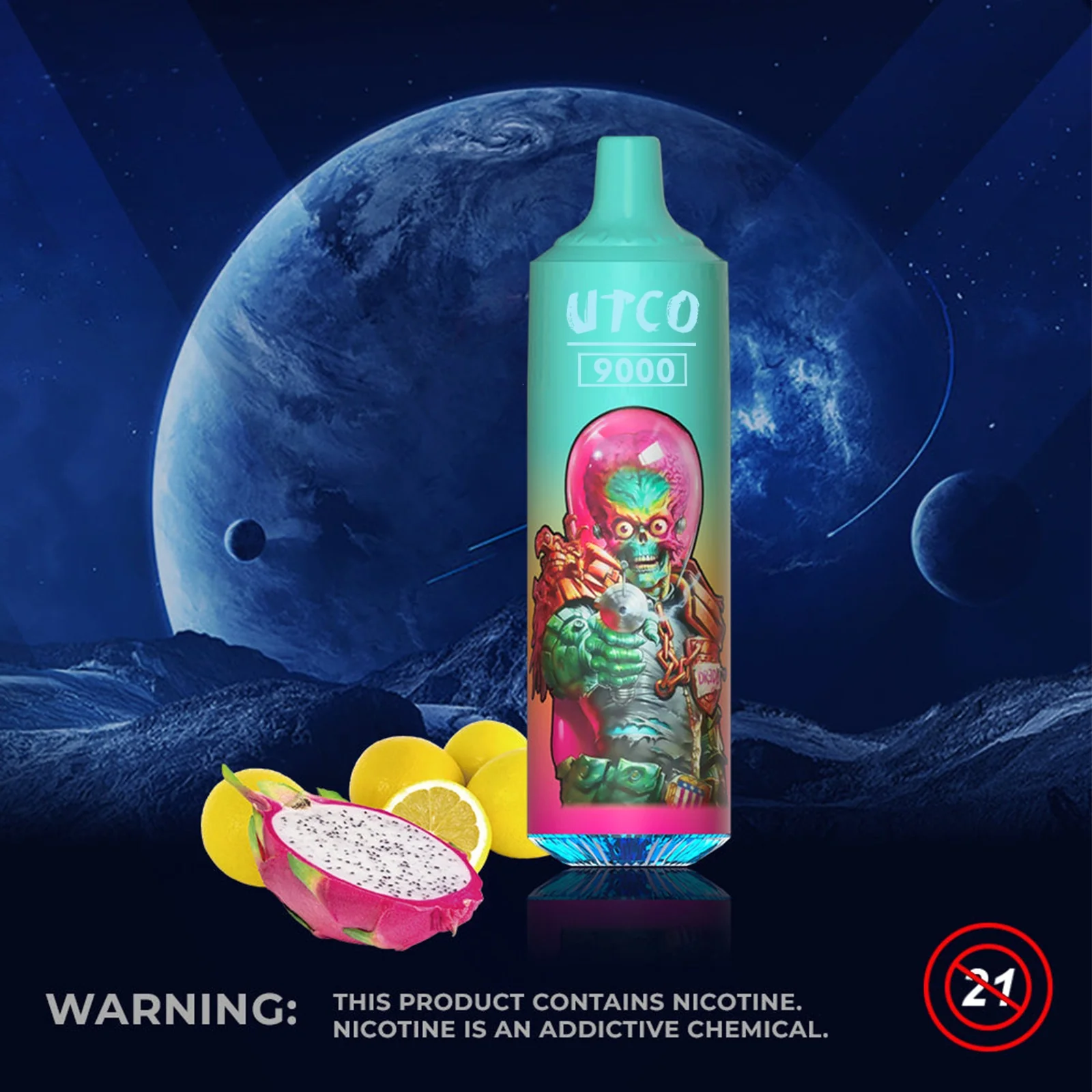 UTCO Aliens 9000 Einweg E-Zigarette Disposable Kit wiederaufladbar - Kaufen Sie 3 Stück und erhalten Sie 1 Stück zusätzlich als Geschenk (Produkte und Geschmacksrichtungen sind zufällig) - Image 22
