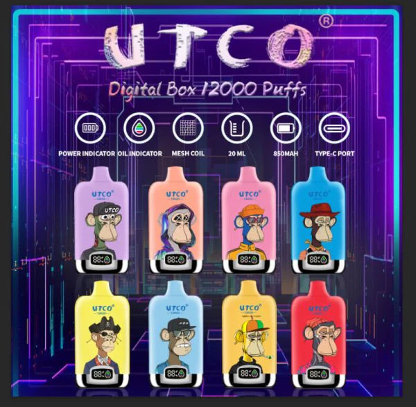 [Clearance Sale] UTCO DIGITAL BOX 12000 Puffs Einweg Disposable Kit (10 Stück/Packung) - Image 2