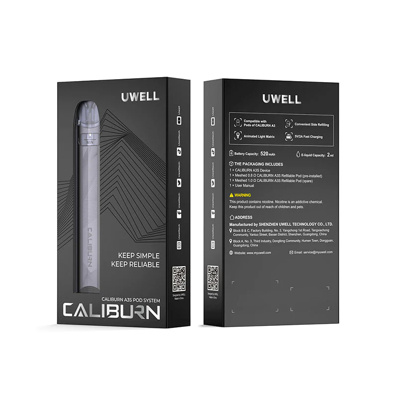 Uwell Caliburn A3S Pod Kit 520mAh - Image 3