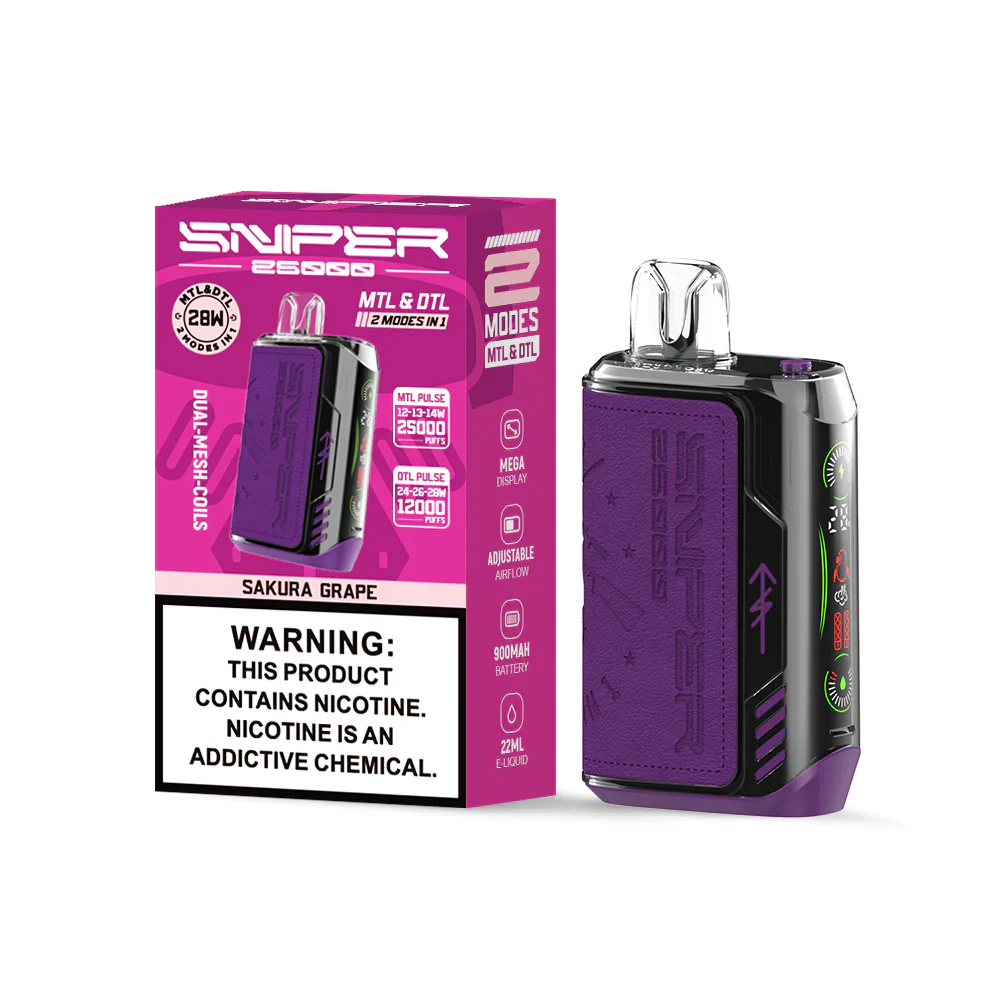 Vapmod Sniper 25000 Puffs Wiederaufladbares Einweg Kit - Image 12