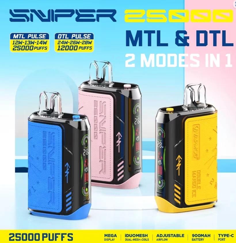 Vapmod Sniper 25000 Puffs Wiederaufladbares Einweg Kit - Image 2