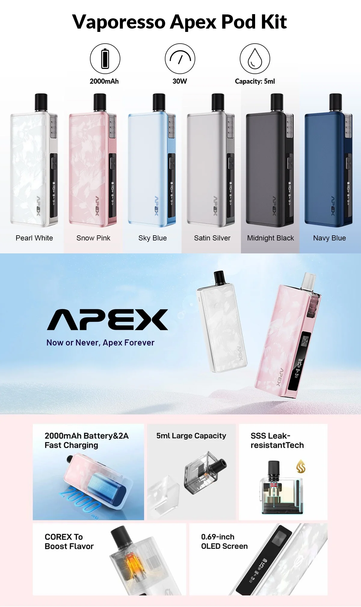 Vaporesso APEX Pod Kit 30W - Image 4