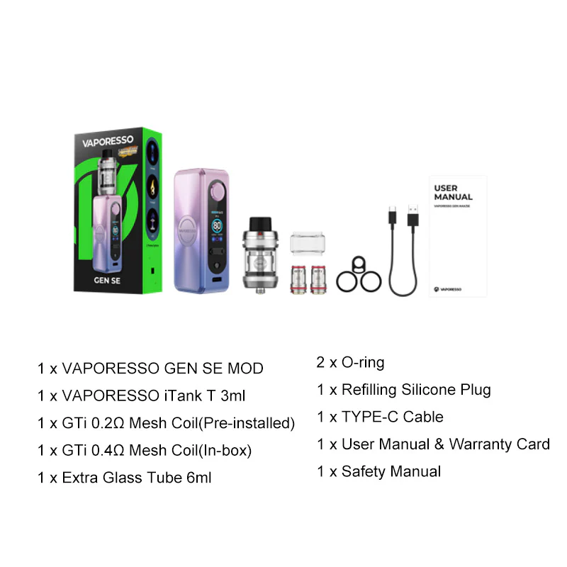 Vaporesso GEN SE 80W Kit mit iTank T Verdampfer 3ml - Image 3