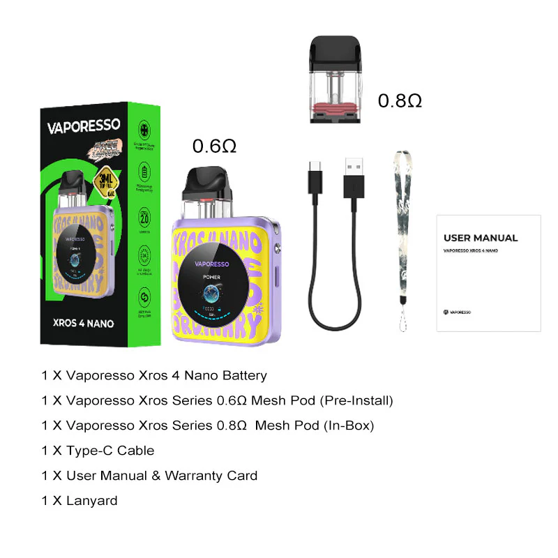 Vaporesso XROS 4 Nano Pod Kit 30W - Image 4