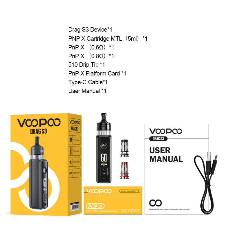 VOOPOO Drag S3 Pod Mod Kit 60W - Image 4