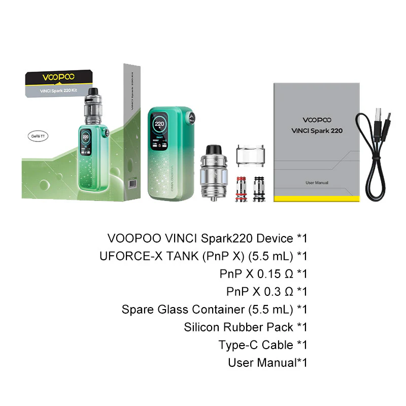 VOOPOO VINCI Spark 220 Kit mit Uforce-X Verdampfer 6.5ml - Image 3