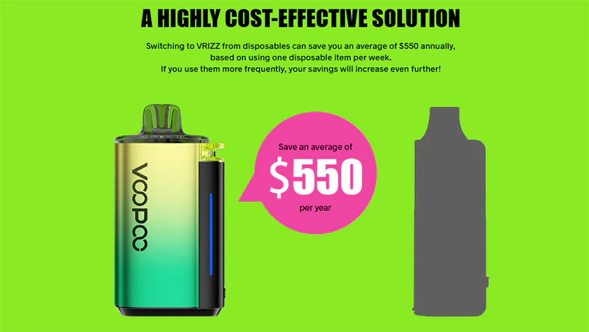 VOOPOO Vrizz Pod Kit 800mAh 15ml - Image 6