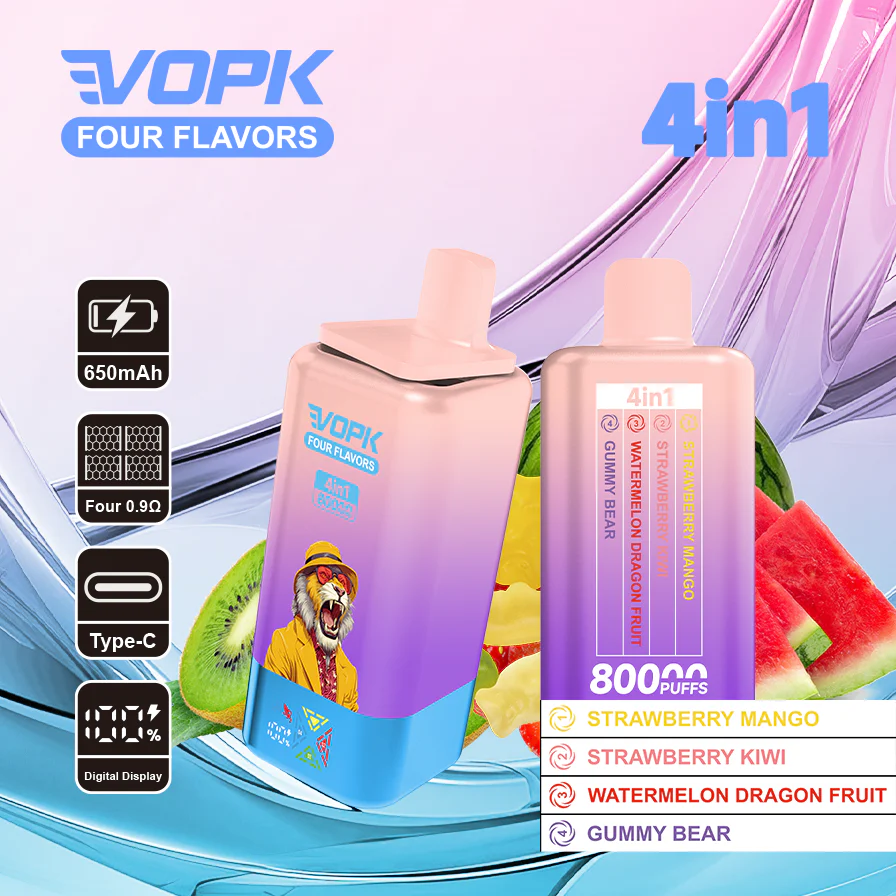 VOPK 80K Puffs 4IN1 Einweg Kit 650mAh - Image 9