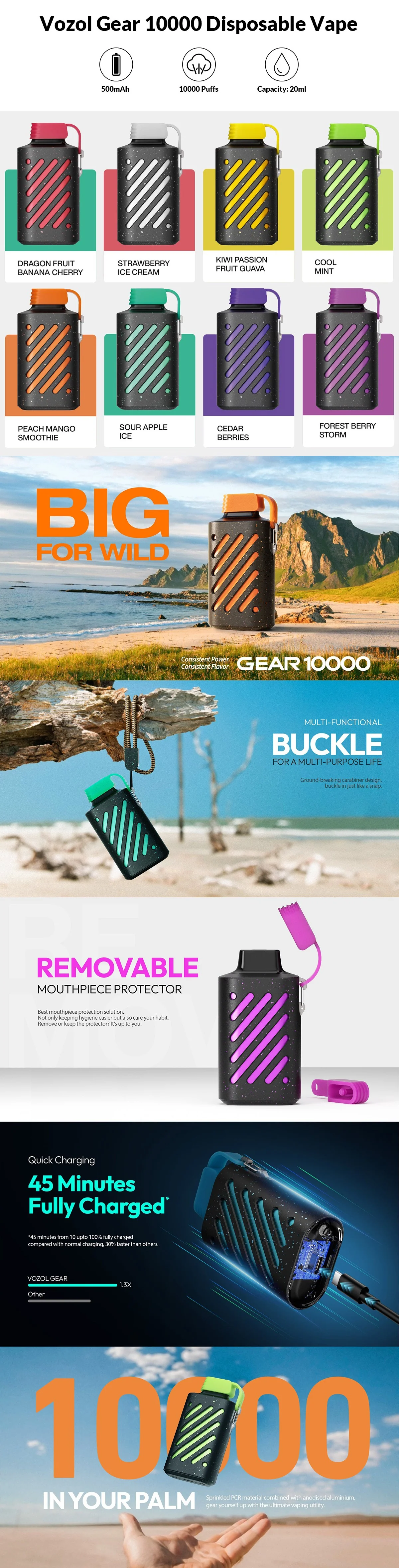 Vozol Gear 10000 Puffs Einweg Kit - Image 3