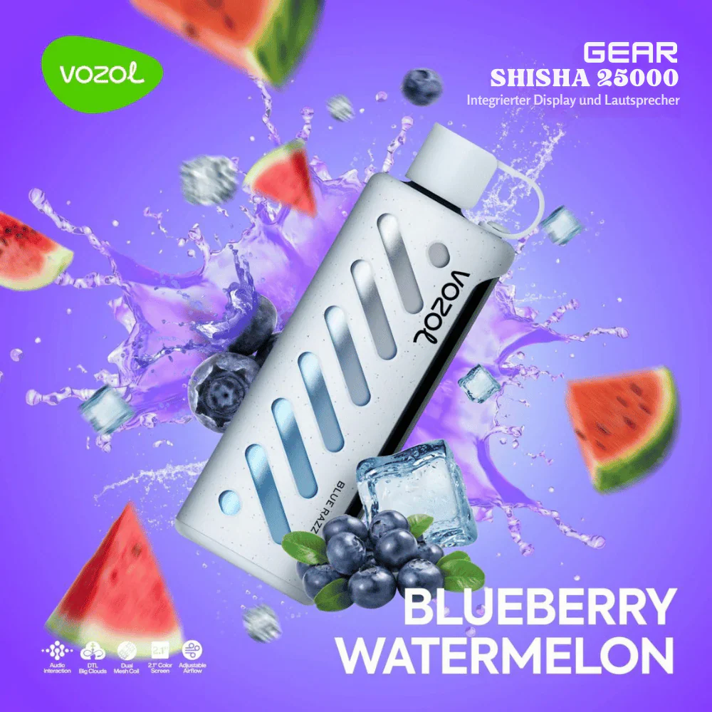 Vozol GEAR SHISHA 25000 Puffs Einweg Kit- 💥 Nehme 5 Zahle NUR 4! + Ab einem Einkauf von 100€ 2 Mystery Gratis💥 - Image 20