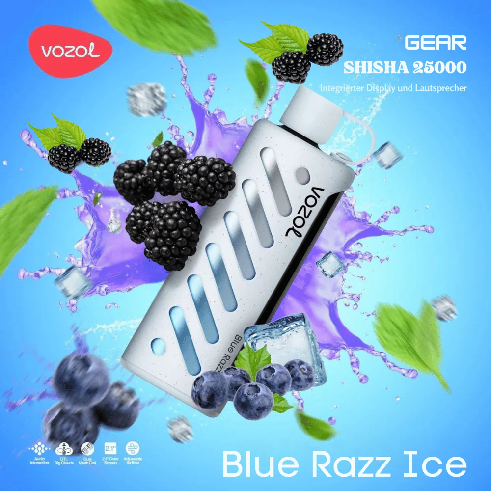 Vozol GEAR SHISHA 25000 Puffs Einweg Kit- 💥 Nehme 5 Zahle NUR 4! + Ab einem Einkauf von 100€ 2 Mystery Gratis💥 - Image 23