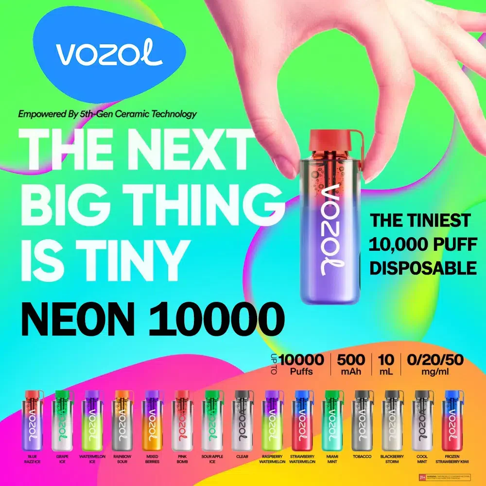 Vozol Neon 10000 Puffs Wiederaufladbares Einweg Kit - Kauf 4 Vapes und bezahle nur 3 Vapes - Image 2