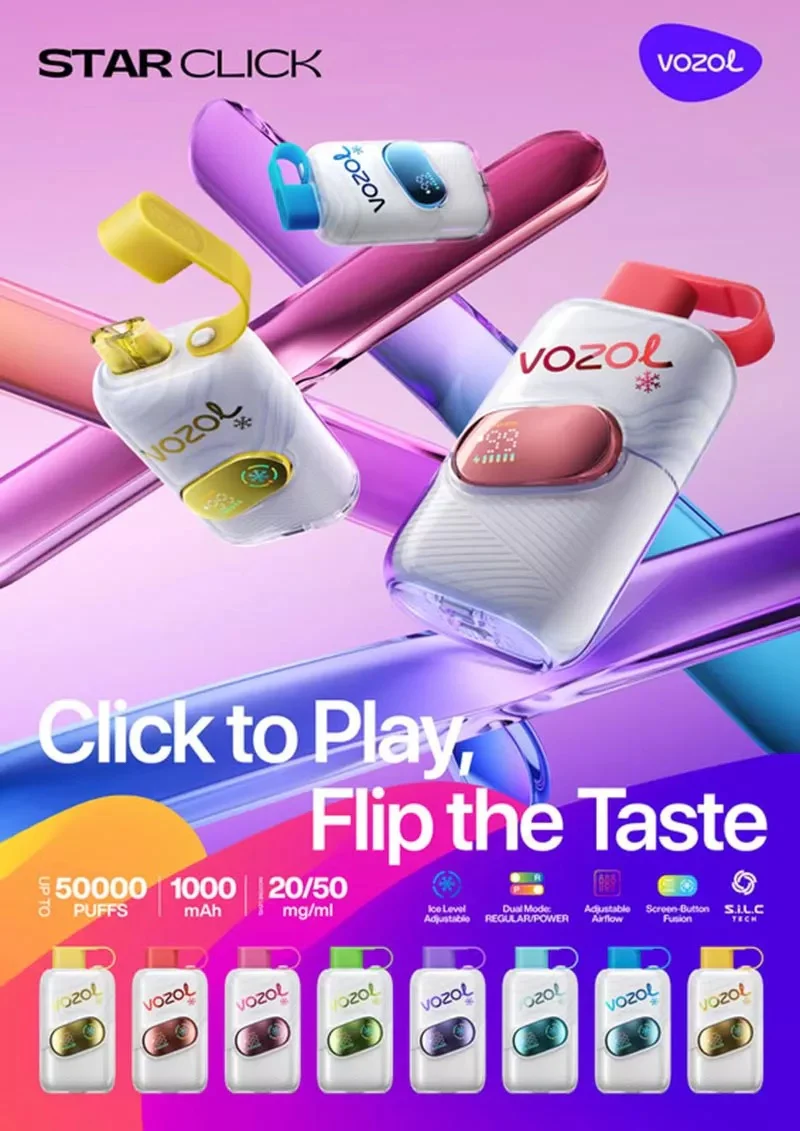 Vozol Star Click 50K Puffs Wiederaufladbares Einweg Kit (50000 Puffs)- 💥 Nehme 5 Zahle NUR 4! + Ab einem Einkauf von 100€ 2 Mystery Gratis💥 - Image 2
