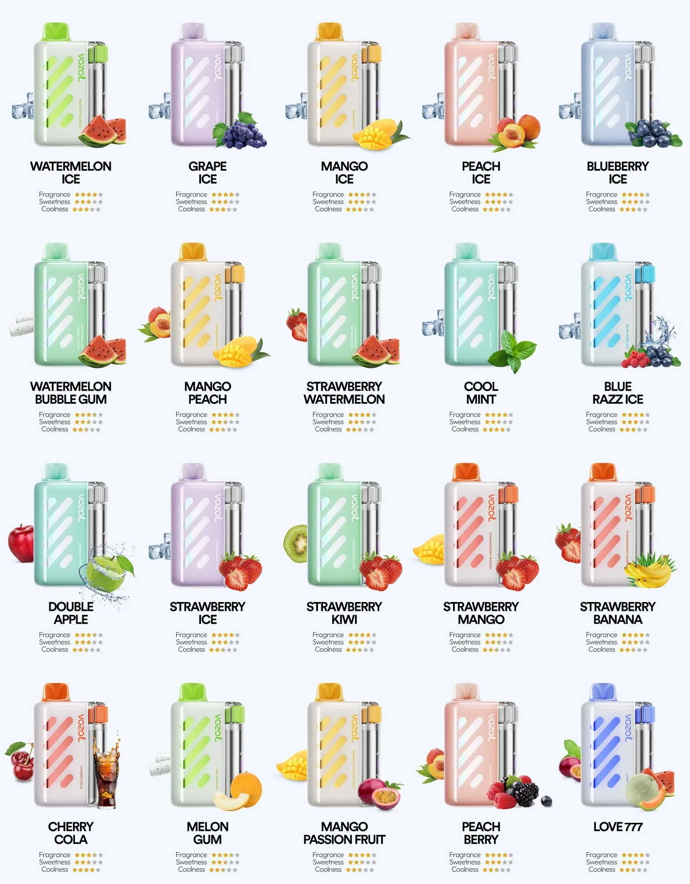 VOZOL Vista 40000 Puffs Wiederaufladbarer Einweg Kit 20ml (40K Puffs)- 💥 Nehme 5 Zahle NUR 4! + Ab einem Einkauf von 100€ 2 Mystery Gratis💥 - Image 3