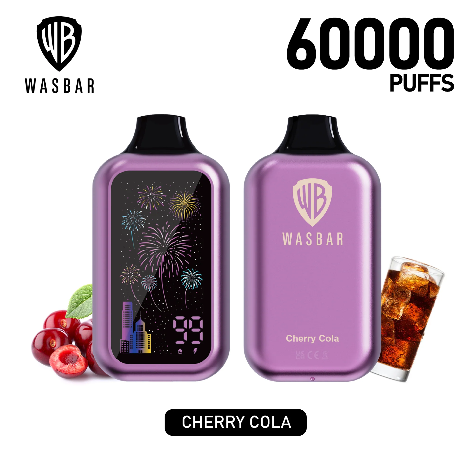 WASBAR 60000 60K Puffs Wiederaufladbares Einweg Kit - 💥 Nehme 5 Zahle NUR 4! + Ab einem Einkauf von 100€ 2 Mystery Gratis💥 - Image 8