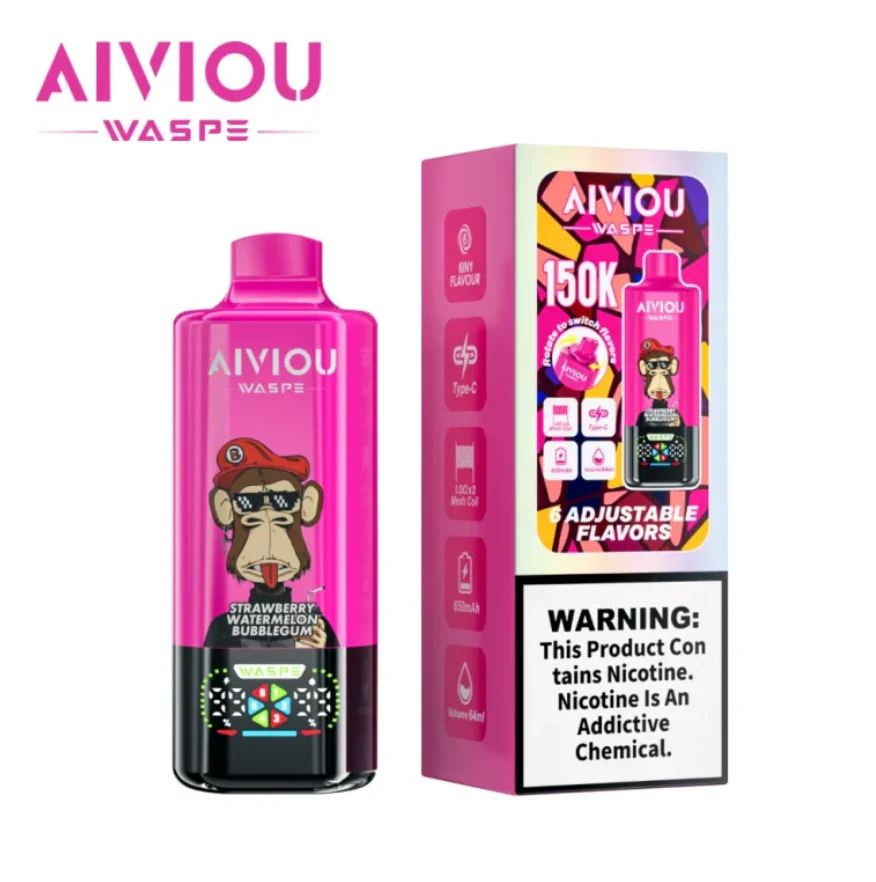 WASPE Aiviou 150K 150000 Puffs 6in1 Wiederaufladbares Einweg Kit- 💥 Nehme 5 Zahle NUR 4! + Ab einem Einkauf von 100€ 2 Mystery Gratis💥 - Image 11
