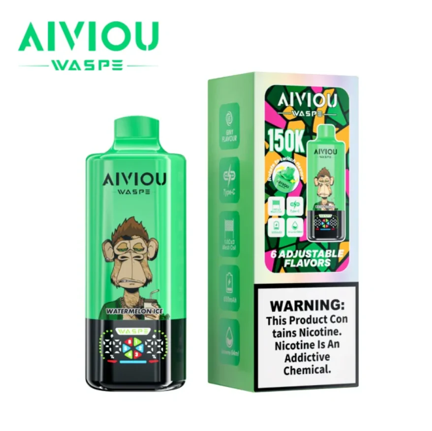 WASPE Aiviou 150K 150000 Puffs 6in1 Wiederaufladbares Einweg Kit- 💥 Nehme 5 Zahle NUR 4! + Ab einem Einkauf von 100€ 2 Mystery Gratis💥 - Image 3
