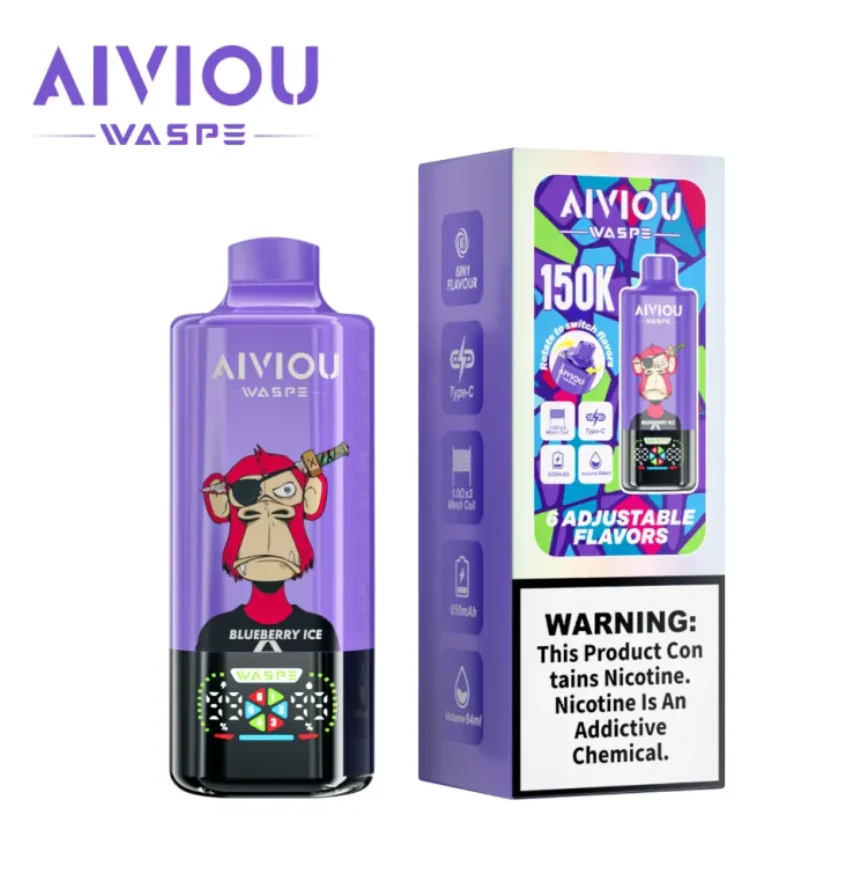 WASPE Aiviou 150K 150000 Puffs 6in1 Wiederaufladbares Einweg Kit- 💥 Nehme 5 Zahle NUR 4! + Ab einem Einkauf von 100€ 2 Mystery Gratis💥 - Image 4