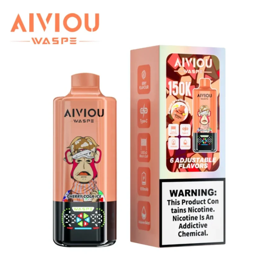 WASPE Aiviou 150K 150000 Puffs 6in1 Wiederaufladbares Einweg Kit- 💥 Nehme 5 Zahle NUR 4! + Ab einem Einkauf von 100€ 2 Mystery Gratis💥 - Image 5