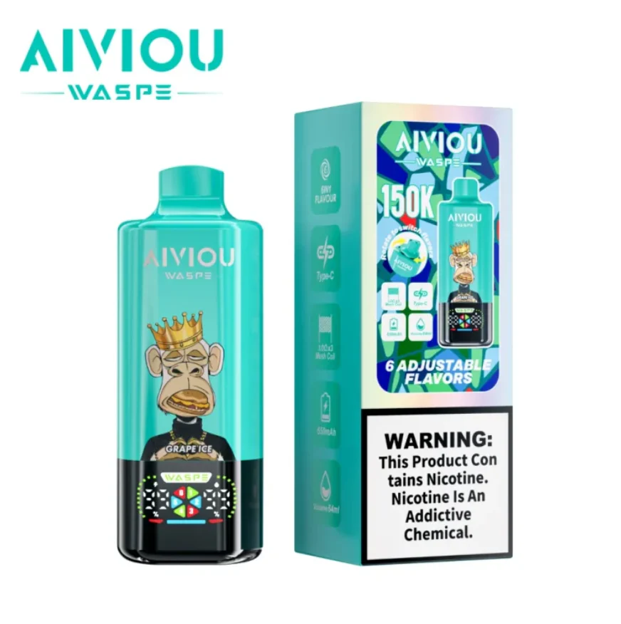 WASPE Aiviou 150K 150000 Puffs 6in1 Wiederaufladbares Einweg Kit- 💥 Nehme 5 Zahle NUR 4! + Ab einem Einkauf von 100€ 2 Mystery Gratis💥 - Image 6