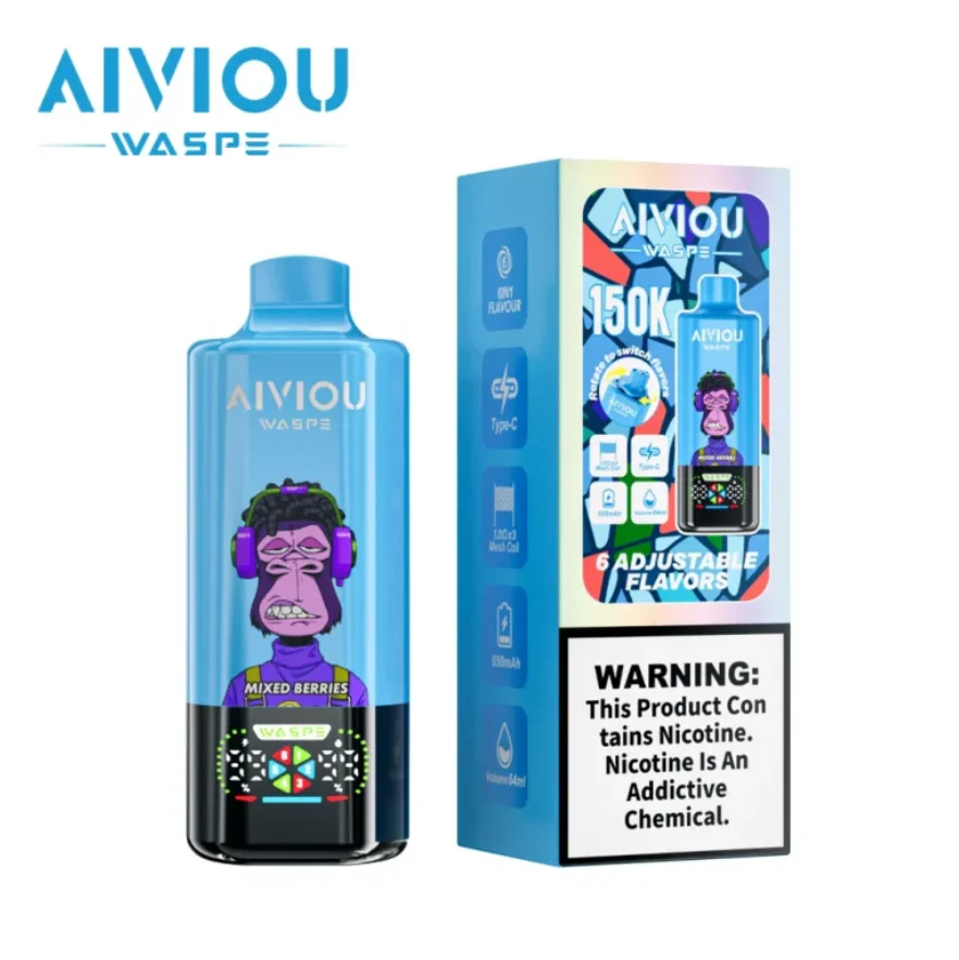 WASPE Aiviou 150K 150000 Puffs 6in1 Wiederaufladbares Einweg Kit- 💥 Nehme 5 Zahle NUR 4! + Ab einem Einkauf von 100€ 2 Mystery Gratis💥 - Image 7
