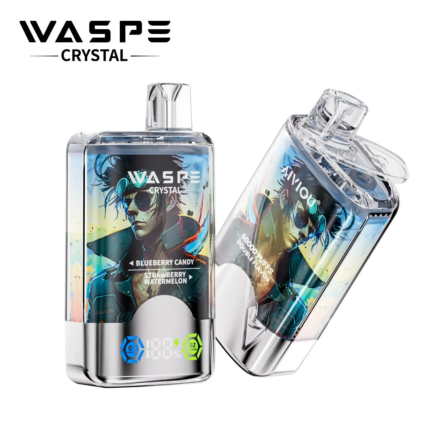 WASPE Crystal 40000 Puffs 40K Einweg Kit (Double Flavor) - Image 3