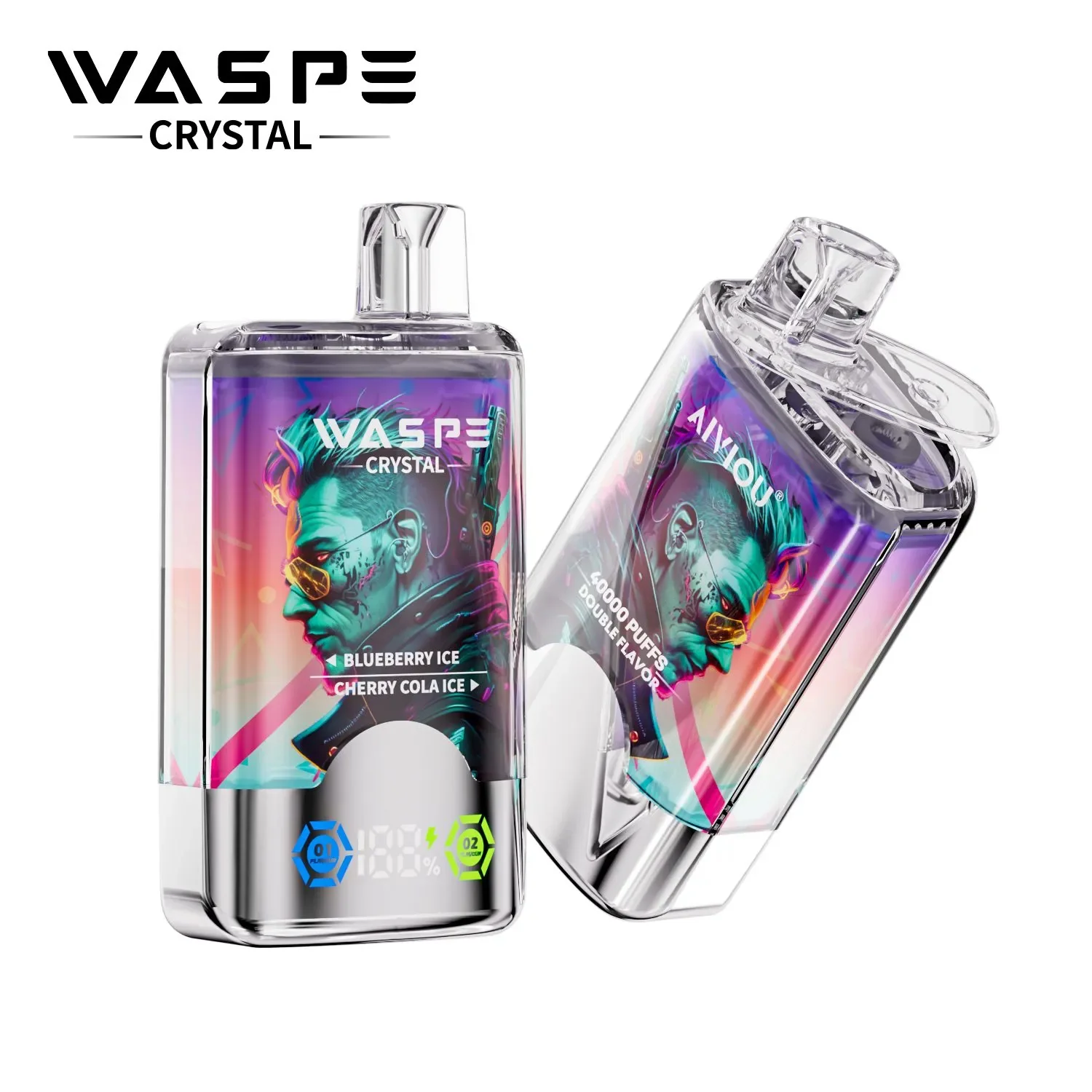 WASPE Crystal 40000 Puffs 40K Einweg Kit (Double Flavor) - Image 4