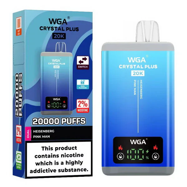 WGA Crystal Plus 20000 Puffs 2-in-1 Wiederaufladbares Einweg Kit - 📢EXKLUSIVES ANGEBOT - Nehme 4 Zahle NUR 3 an der Kasse!+Ab einem Einkauf von 100€ 1 Mystery Vapes Gratis📢 - Image 8