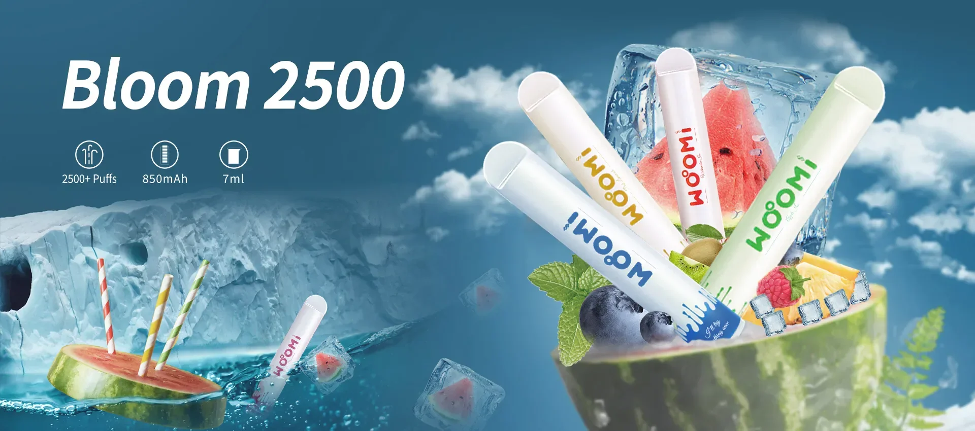 Woomi Bloom 2500 Puffs Disposable Einweg Vape Kit 850mAh - Image 2