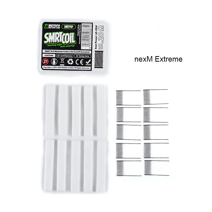 Wotofo SMRT PnP Meshed-Cotton Set Accessories Kit (10Stück/Packung) - Image 2