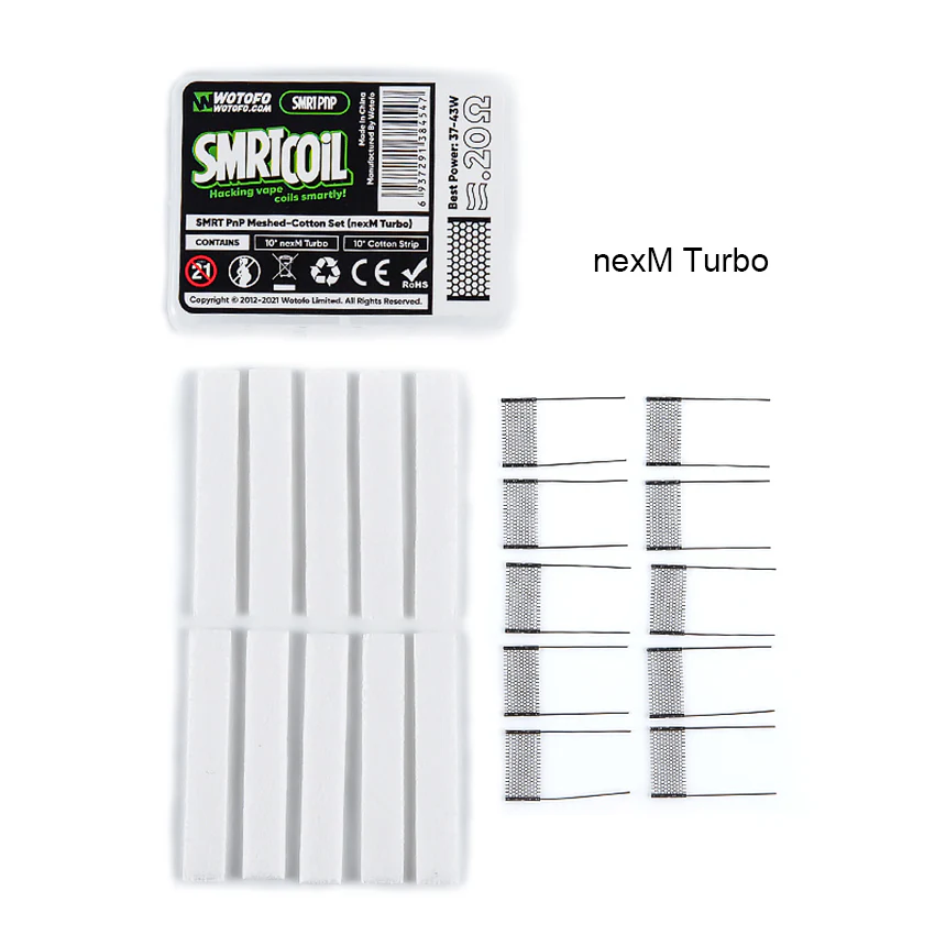 Wotofo SMRT PnP Meshed-Cotton Set Accessories Kit (10Stück/Packung) - Image 3