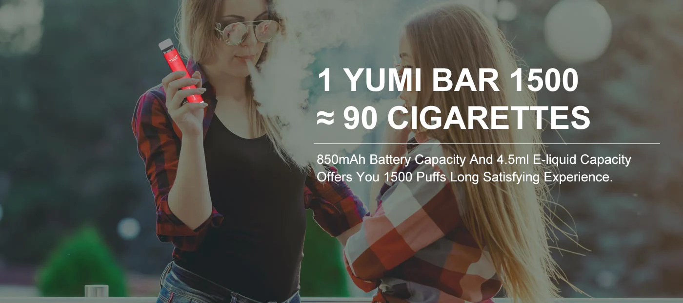 [Clearance sale] YUMI Bar 1500 Züge Einweg E-Zigarette Kit 850mAh (50mg) - Image 4